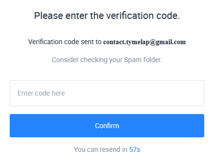 verification register sign up