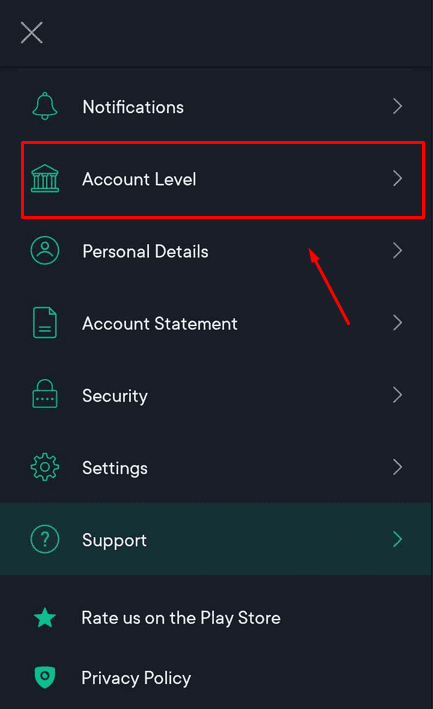 account level on platform