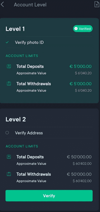 level 1 account portfolio volume limits